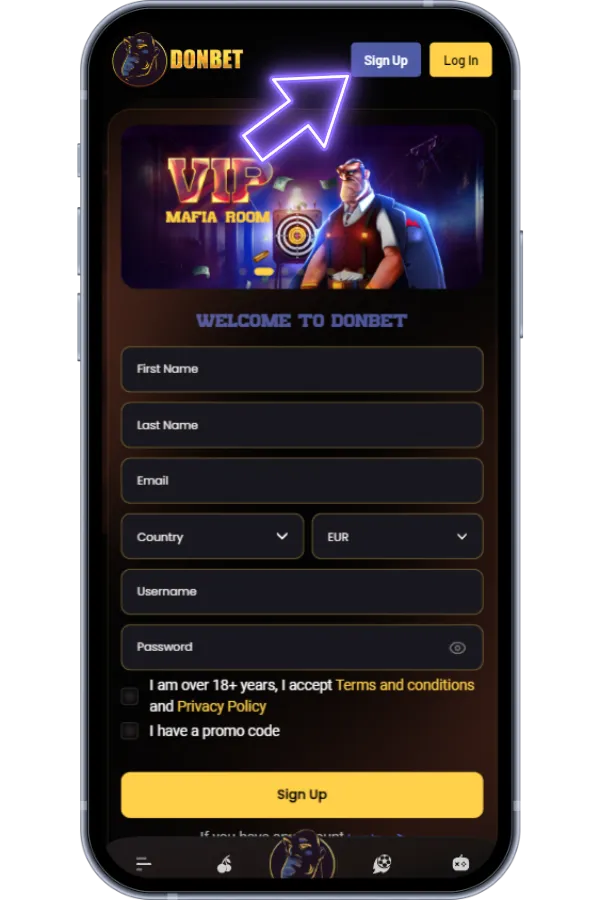 Register an account