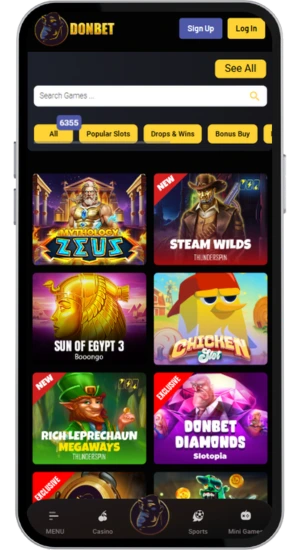 Game lobby with Chicken Road 2.0 icon
