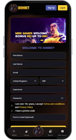 Deposit screen with GBP payment methods