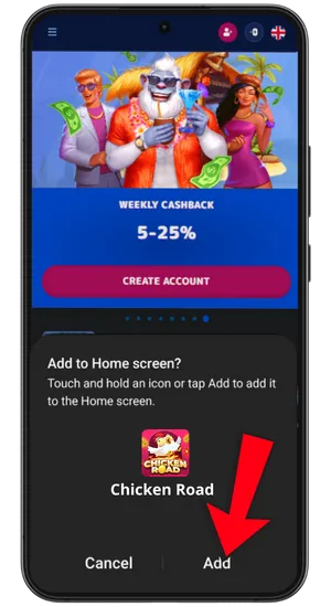 Chicken Road official app installation permission